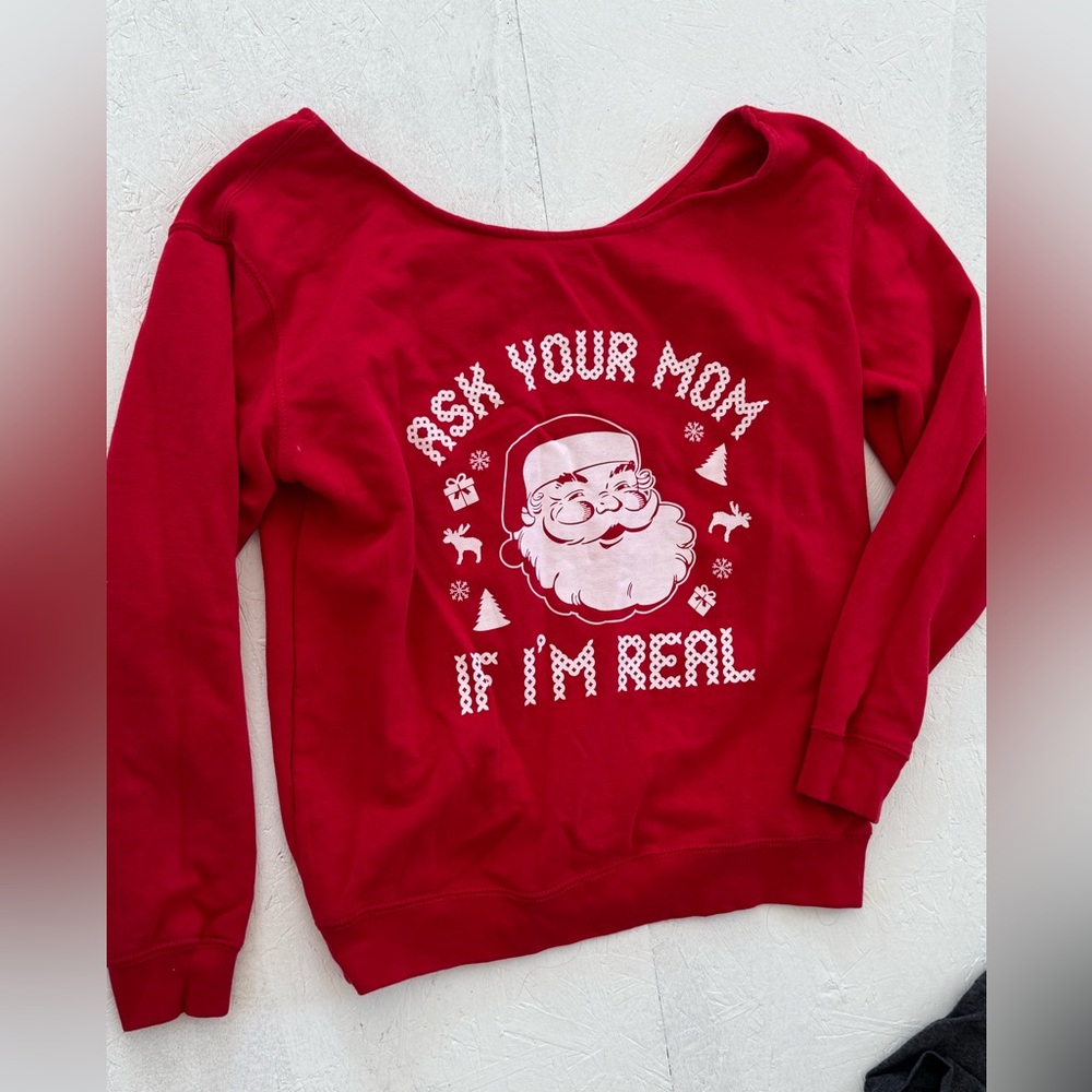 RD Style Festive Red Fleece Top